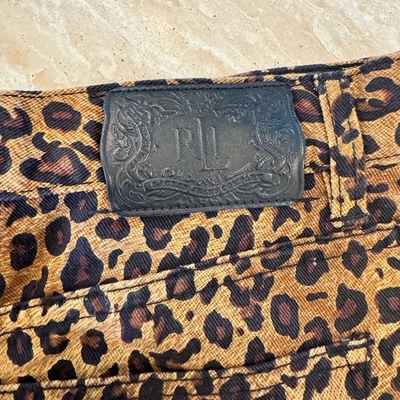 Ralph Lauren Premium Leopard Denim Pencil Skirt - Picture 5 of 5